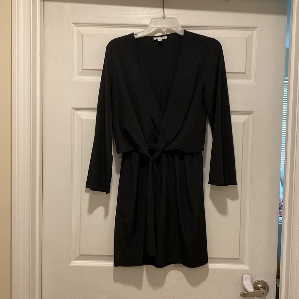 Topshop- US 6- Black long sleeve mini dress